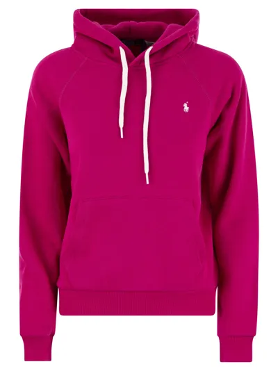 Polo Ralph Lauren Cotton Sweatshirt With Logo In Fuxia