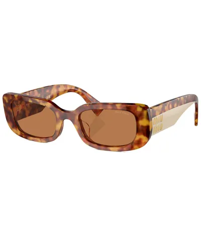 Miu Miu Woman Sunglasses Mu 08ys In Brown