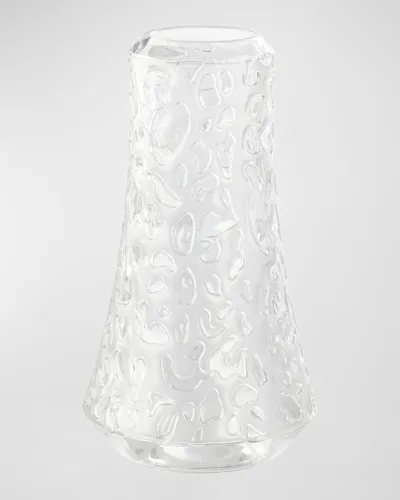 Lalique Panther Crystal Vase, Clear