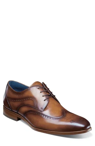 Stacy Adams Brayden Wingtip Oxford In Tan