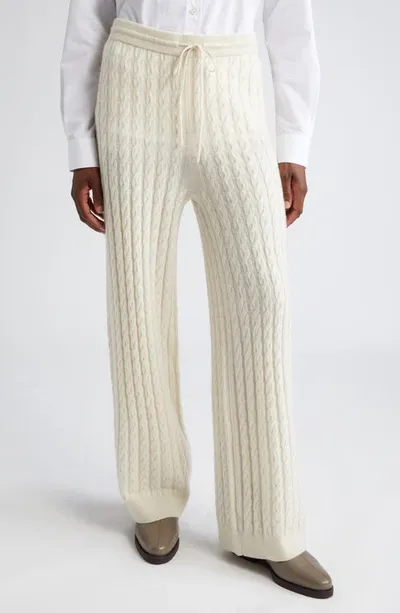 Totême Cable Knit Trousers Snow