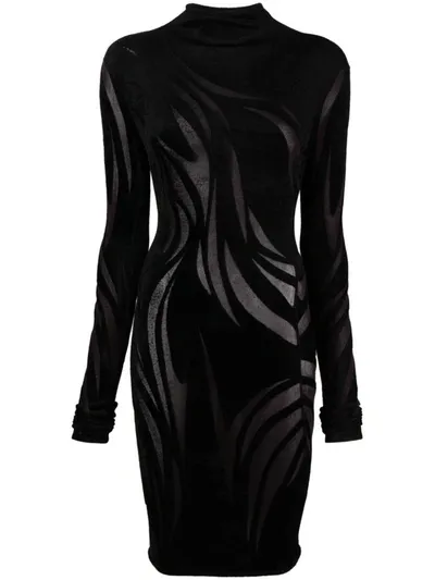 Mugler Dresses In Black