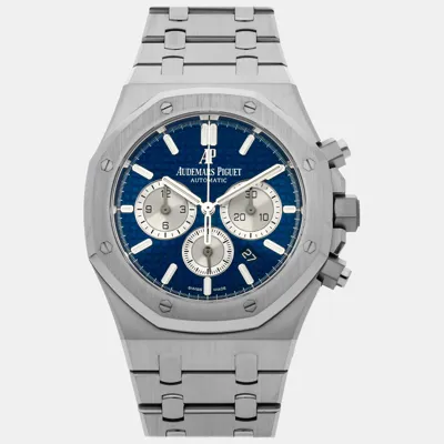 Pre-owned Audemars Piguet Blue Stainless Steel Royal Oak 26331st.oo.1220st.01 Automatic Men's Wristwatch 41 Mm