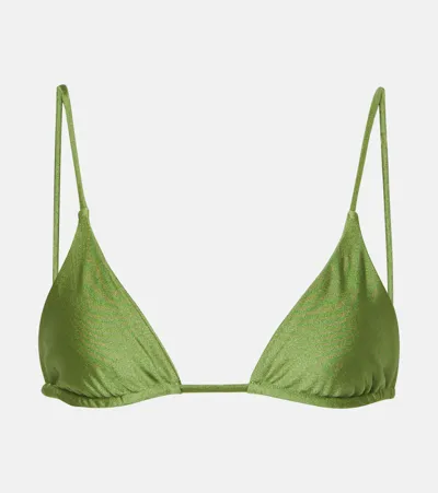 Jade Swim Via Bikini Top In Terra Sheen