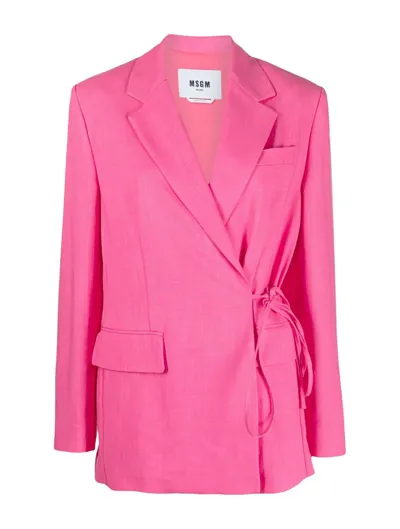 Msgm Blazer  Woman In Pink