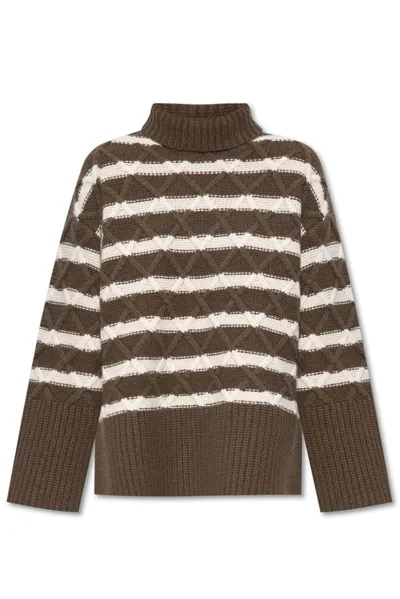 Samsã¸e Samsã¸e Samsøe Samsøe Kassandra Striped Turtleneck Jumper In Multi