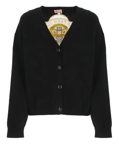 Kenzo Cardigan Tiger Academy In Black