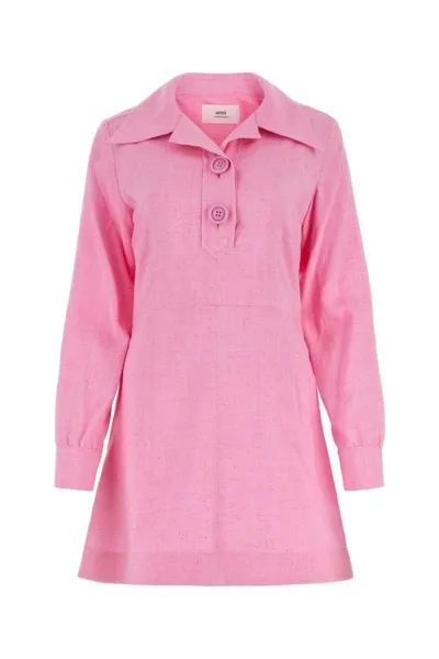 Ami Alexandre Mattiussi Ami Dress In Pink