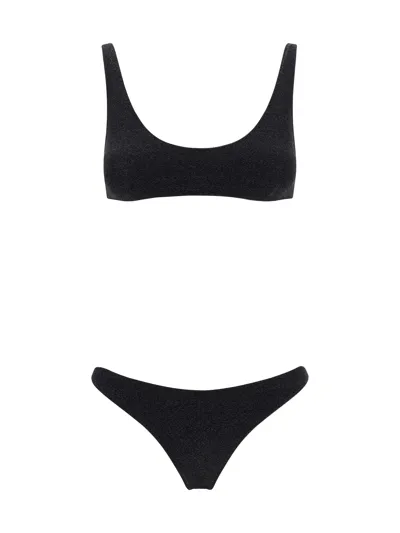 Oseree Lumiere Sporty Swimsuit In Black