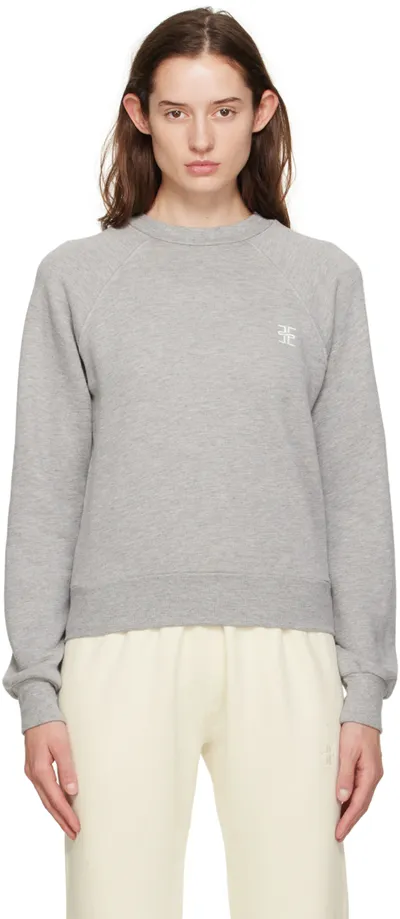 Éterne Shrunken Raglan-sleeve Sweatshirt In Grey