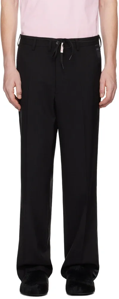 Marni Black Straight-leg Trousers In 00n99 Black