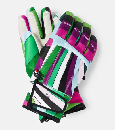 Pucci X Fusalp Printed Ski Gloves In Multicoloured