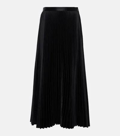 Alaïa Sculpt-stretch Midi Skirt In Noir Alaia