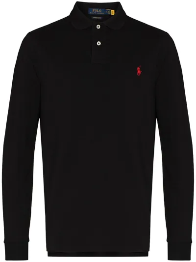 Polo Ralph Lauren Polo In Cotone Nero In Black