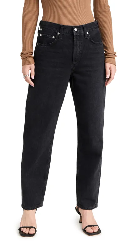 Citizens Of Humanity + Net Sustain Devi High-rise Straight-leg Organic Jeans In Black