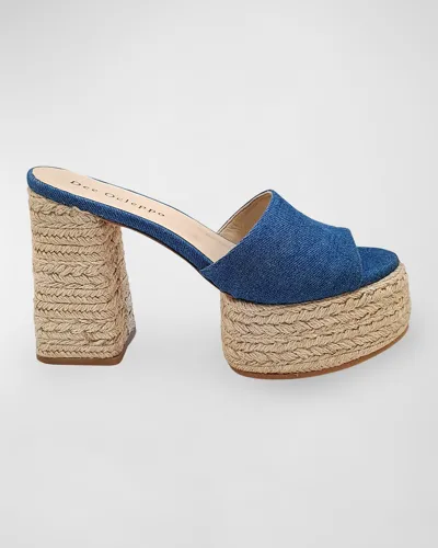 Dee Ocleppo Sunset 120mm Platform Denim Espadrilles