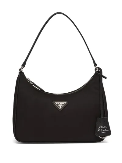 Prada Logo-plaque Mini Bag In Nero