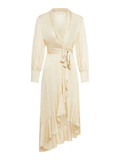 Zimmermann Midi Dresses In Ivory