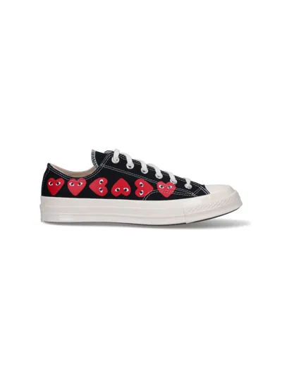 Comme Des Garçons Play Black Converse Edition Chuck 70 Multi Heart Sneakers In Black  