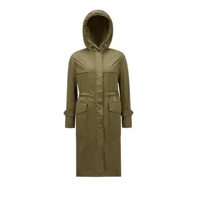 Moncler Collection Hiengu Rain Coat Green In Vert