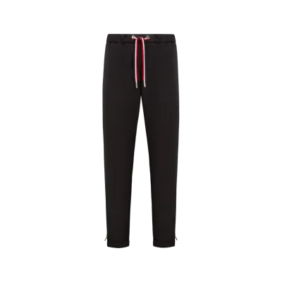 Moncler Collection Gabardine Jogging Pants Black In Noir