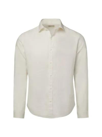 Onia Linen Slim Fit Shirt In White