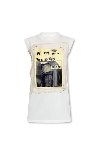 Maison Margiela Graphic Printed Sleeveless T In White