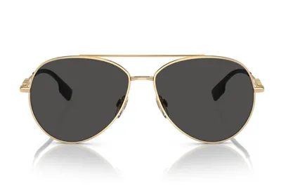 Burberry Eyewear Aviator Sunglasses In Gold