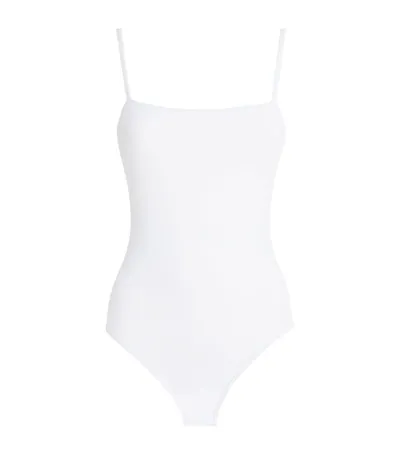 Eres Square-neck Aquarelle Swimsuit In White