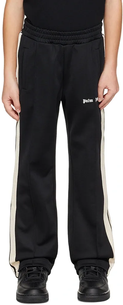 Palm Angels Kids Black Printed Track Pants