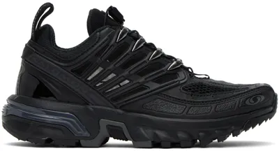 Salomon Black Acs Pro Sneakers In Black/black/black