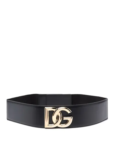 Dolce & Gabbana Logo-plaque Belt In Negro