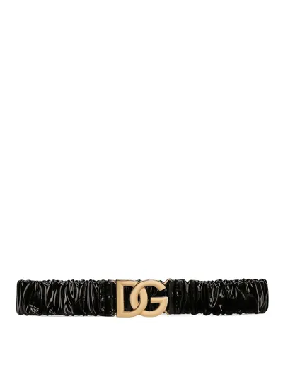 Dolce & Gabbana Leather Belt In Black