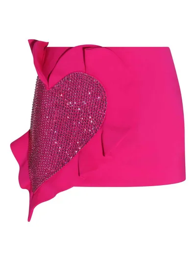 Area Heart Ruffle Mini Skirt In Multicolour