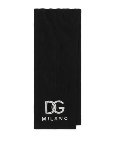 Dolce & Gabbana Cashmere Scarf In Black