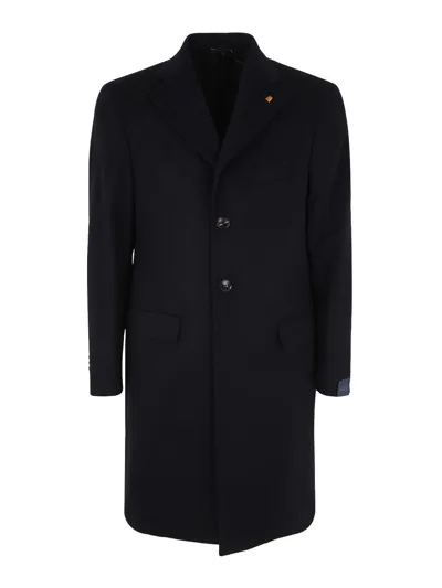 Sartoria Latorre Aosta Single Breasted Coat In Blue