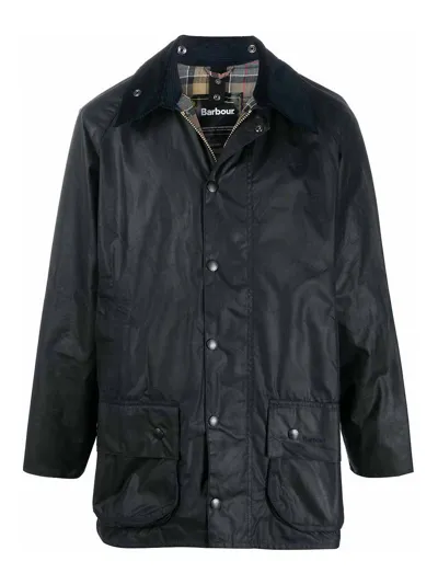 Barbour Beaufort Wax Jacket In Blue