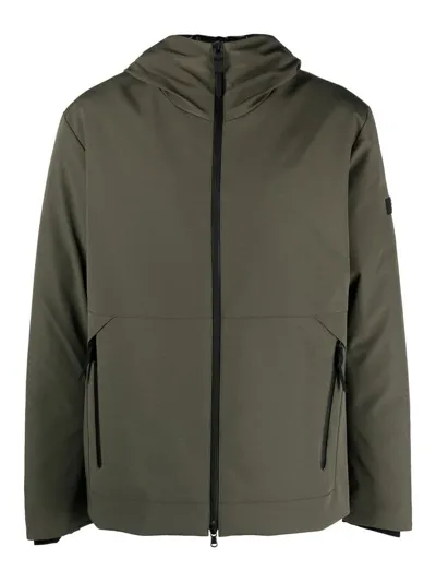 Peuterey Loge Hooded Bomber Jacket In Green