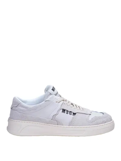 Msgm Fantastic Green Trainer In White