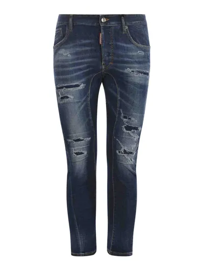 Dsquared2 Jeans  Tidy Biker In Denim In Blu