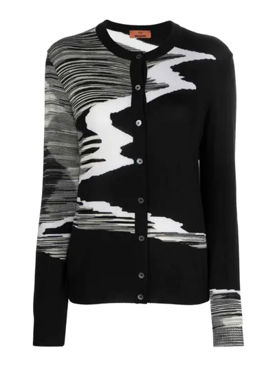 Missoni Abstract-pattern Wool Cardigan In Multicolor