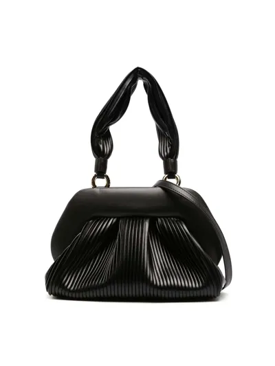 Themoirè Tia Plissé Tote Bag In Black