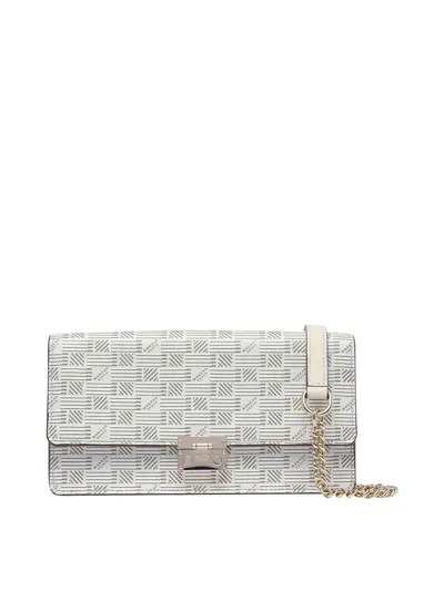 Moreau Gigi Monogram-pattern Leather Shoulder Bag In White