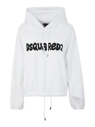 Dsquared2 Onion Fit Hoodie In White