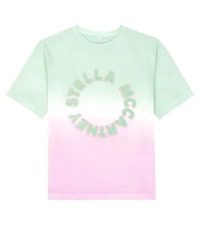 Stella Mccartney Kids' Tie-dye Cotton Jersey T-shirt In Multicoloured