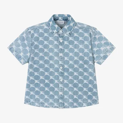 Burberry Boys Blue Ekd Denim Shirt