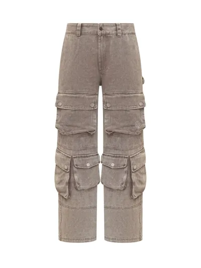 Untitled Artworks Cargo Wide Pants In Grey