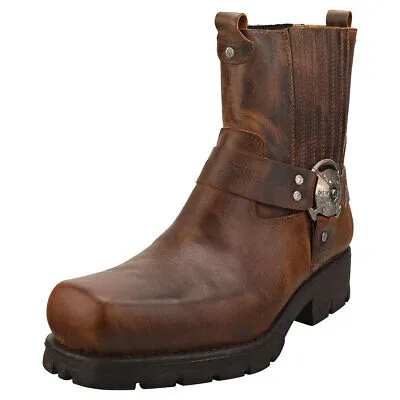 Pre-owned New Rock Rock Neobiker M-7605-s20 Unisex Dark Brown Stiefel Plattform - 45 Eu In Braun