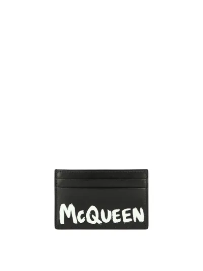 Alexander Mcqueen Alexander Mc Queen Mc Queen Graffiti Card Holder In Black