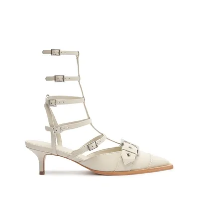 Schutz Penny Leather Pump In Pearl